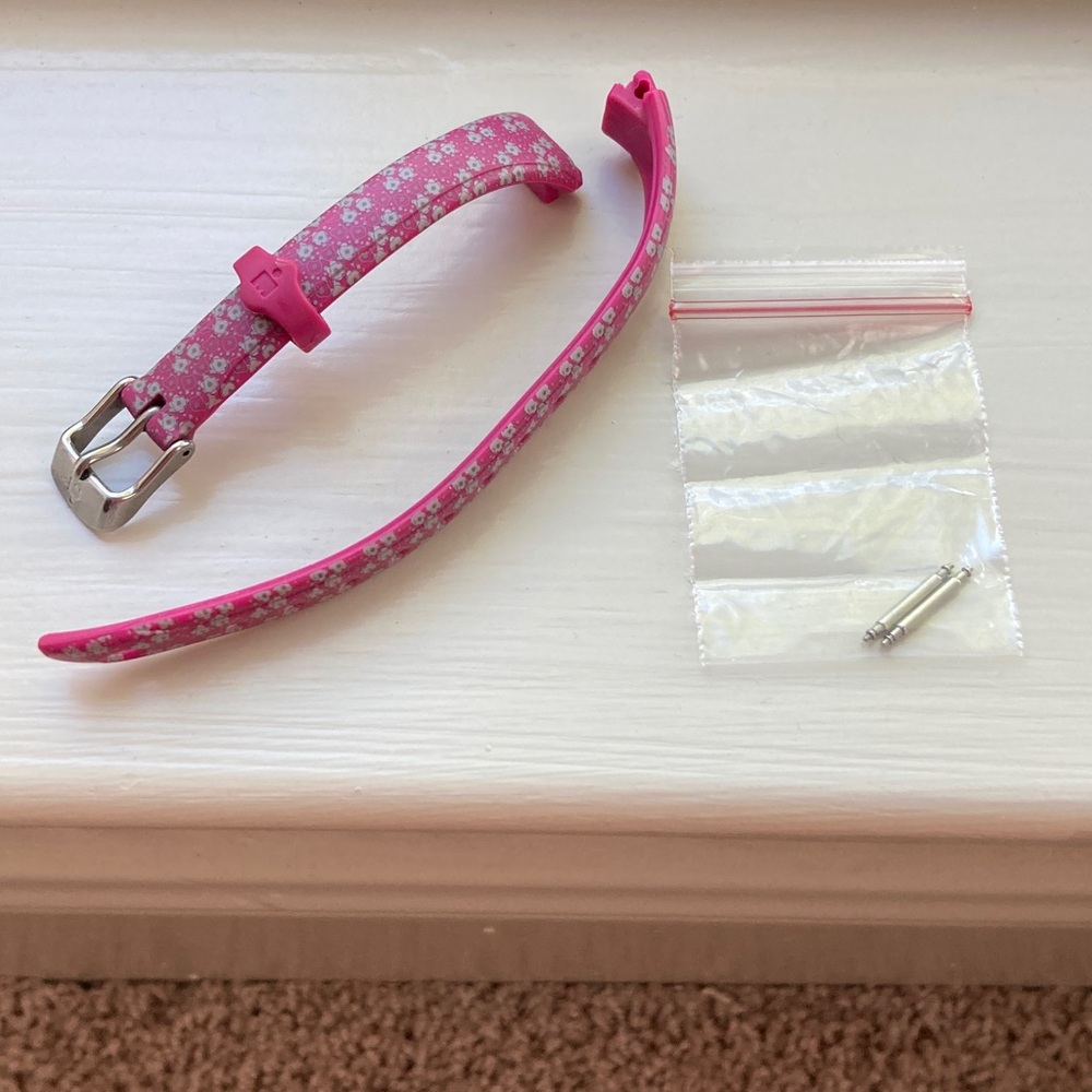 Timex Ironman Essential 10 Strap Replacement Fuschia Pink Flowers Floral